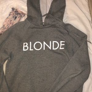 Blonde cropped hoodie